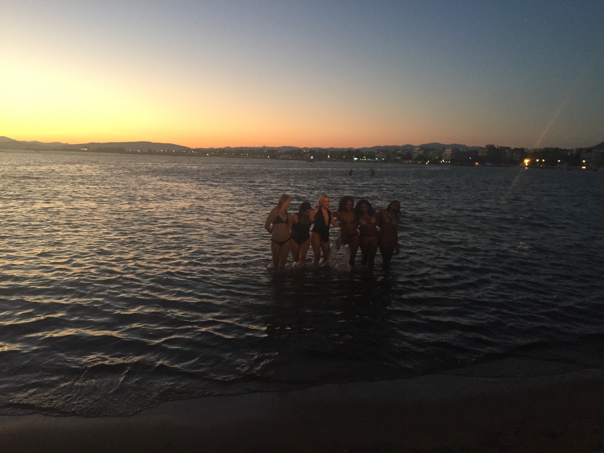Nina Sunset swim in the Aegean Sea during Yacht Week Greece